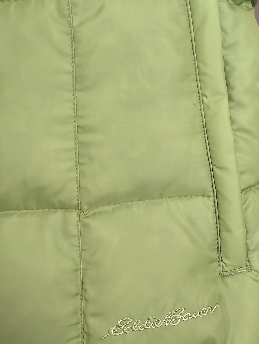 Eddie Bauer Goose Down Puffer Vest Womens M Gorpcore Outdoor Lightweight Green - Picture 4 of 10
